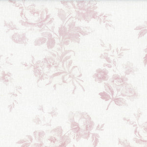 Adelaine Floral Linen Fabric - Monteaux Mauve - Meg Morton
