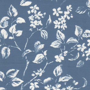 NEW- Apple Blossom Fabric - French Blue