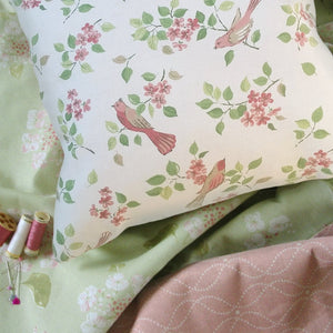 NEW-Birds In Blossom Fabric - Pink