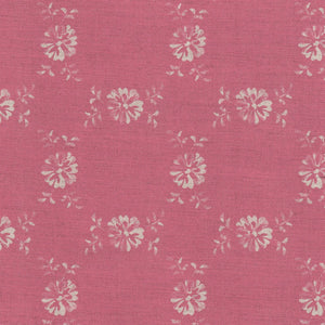 Daisy Chain Fabric - Faded Raspberry