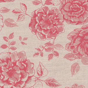 Maxine Fabric - Faded Red On Natural