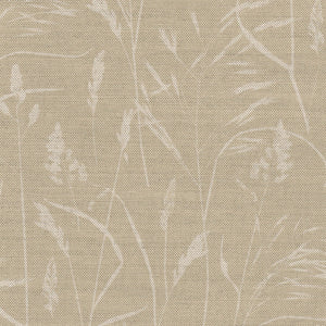 Meadow Grass Fabric - Natural On Caramel