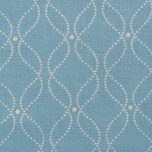 Mollie Fabric - Natural On Mid Blue