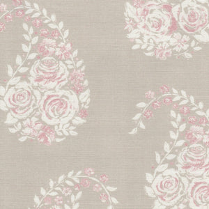 Paisley Rose Fabric - Pink And Pebble