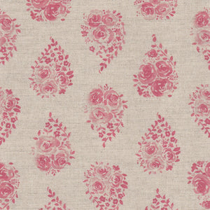 Rose Drop Fabric - Faded Raspberry