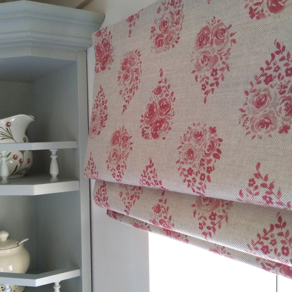 Rose Drop Fabric - Faded Raspberry - Meg Morton