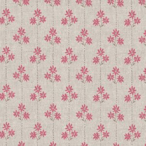 Star Cluster Fabric - Faded Raspberry On Natural