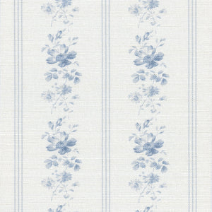 Brocante Stripe Linen Fabric - Loire Blue - Meg Morton