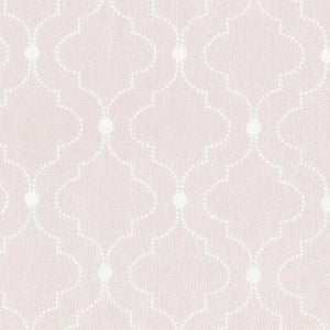 Chalbury Fabric - White On Vintage Pink - Meg Morton