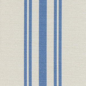 New Dorset Striped Linen Fabric - Blue Shadow On Millstone - Meg Morton