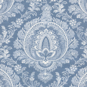 Large Highcliffe Linen Fabric - Dusky Blue