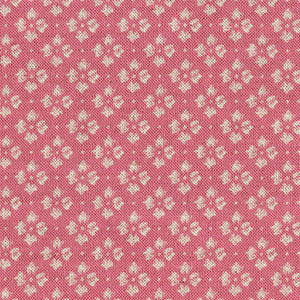 Annabelle Fabric - Natural On Faded Raspberry