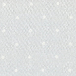 Country Dots Fabric - White On Pale Grey - Meg Morton