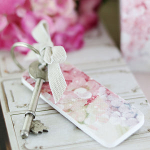 Hydrangea  Keyring - Pastel Pink - Meg Morton