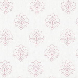 Jhansi Fabric - Wild Rose On White - Meg Morton