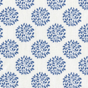 Orchard Fabric - Indian Blue On White