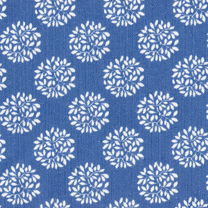 Orchard Fabric - White On Indian Blue