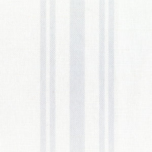 Dorset Striped Linen Fabric - Pale Grey On White - Meg Morton