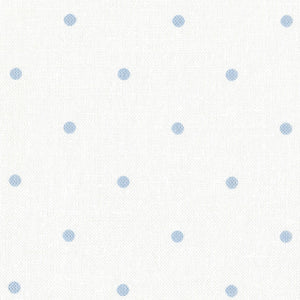 Posh Spots Fabric - Deep Summer Sky On White - Meg Morton