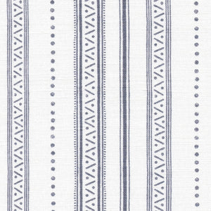 NEW Shillingstone Stripe Linen Fabric - Flint On White