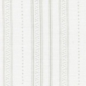 NEW Shillingstone Stripe Linen Fabric - Millstone On White