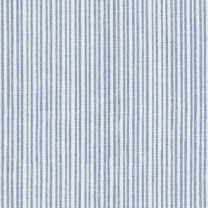 Studio Stripe Linen Fabric - Dusky Blue