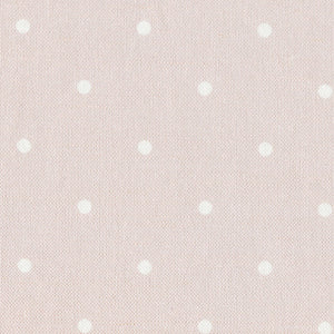 Country Dots Fabric - White On Vintage Pink - Meg Morton